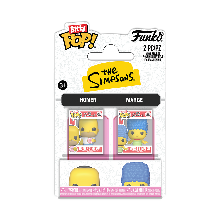 Bitty POP! Homer & Marge Simpson 2-Pack — front view
