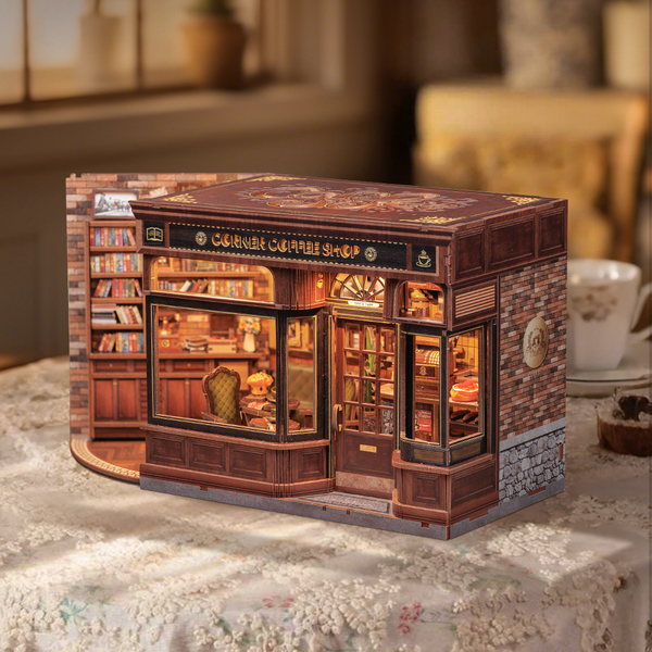 CuteBee DIY Miniature House Kit - Corner Coffee Shop (GB402)