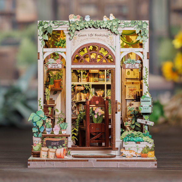 CuteBee DIY Miniature House Kit - Green Life Bookshop (C203)