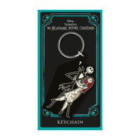 The Nightmare Before Christmas (Jack & Sally Coffin) PVC Keychain (on backing card)