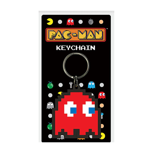 Pac-Man (Blinky) PVC Keychain (on backing card)