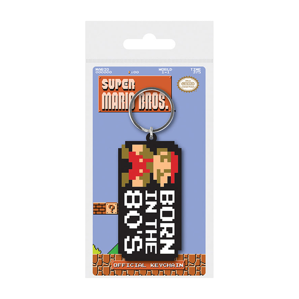 Super Mario Bros. (Born In The 80s) PVC Keychain (on backing card)