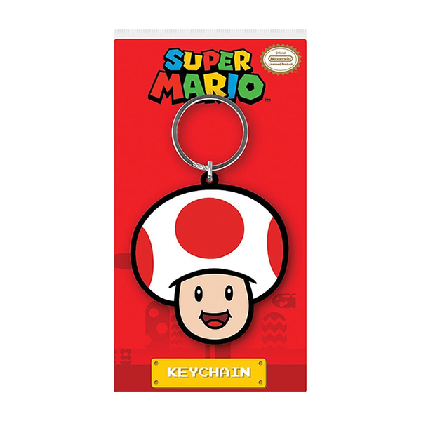 Super Mario (Toad) PVC Keychain (on backing card)