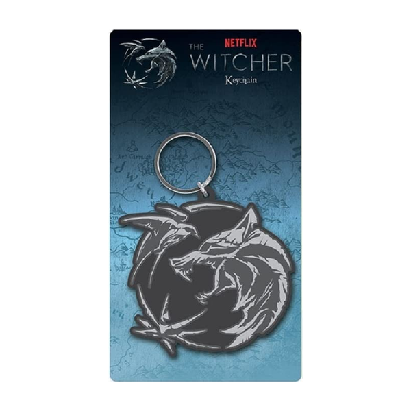 The Witcher (Wolf Swallow Star) PVC Keychain (on backing card)
