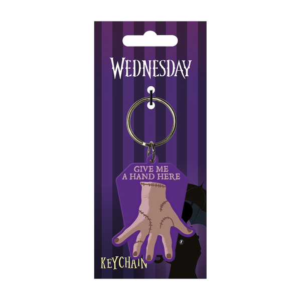 Wednesday (Give Me A Hand) PVC Keychain (on backing card)